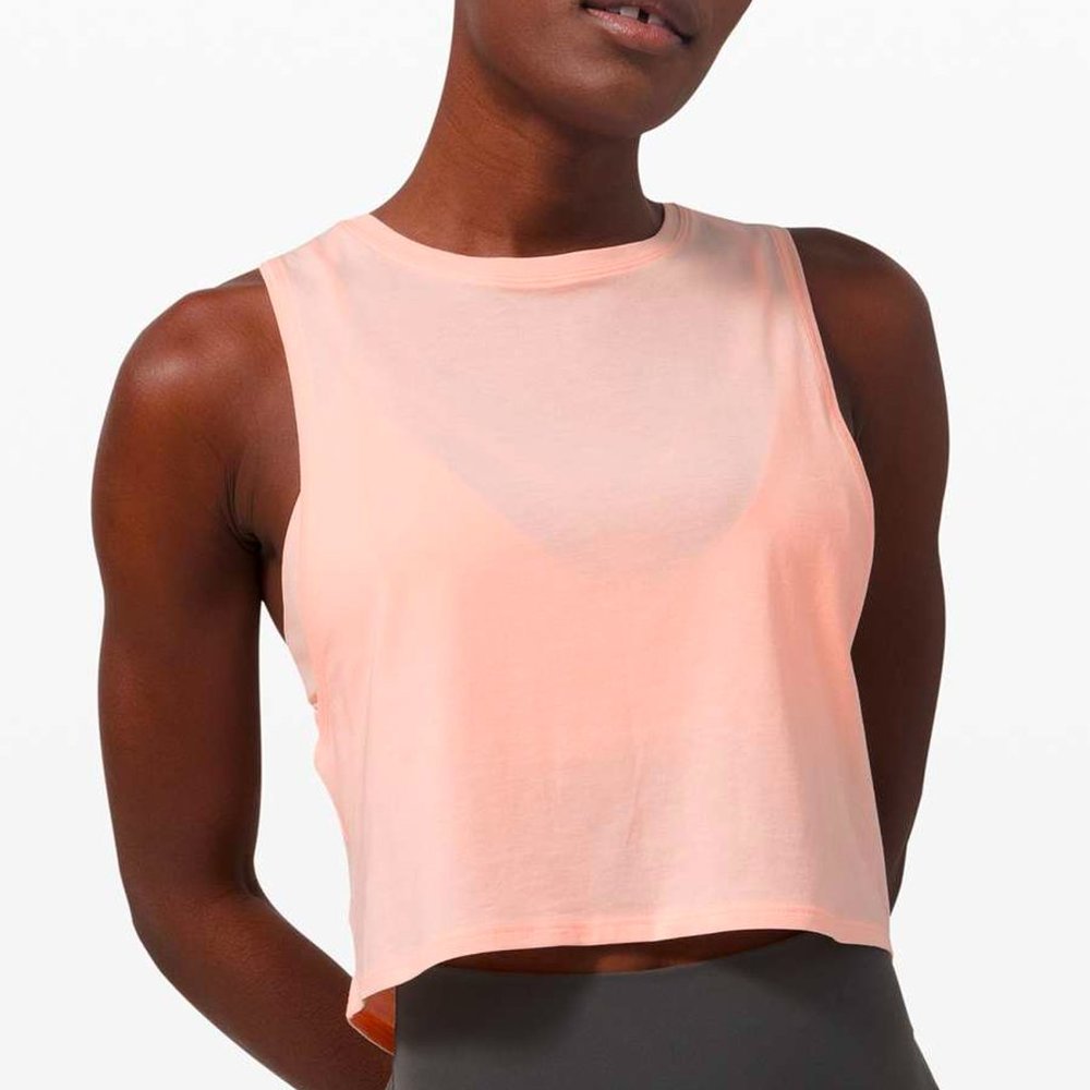 Lululemon Cut Back Crop Tank- Ballet Slipper- Size 8- Excellent Condition